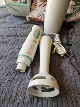 Zgan vintage Braun MultiQuick staafmixer met Mixbeker in de doos