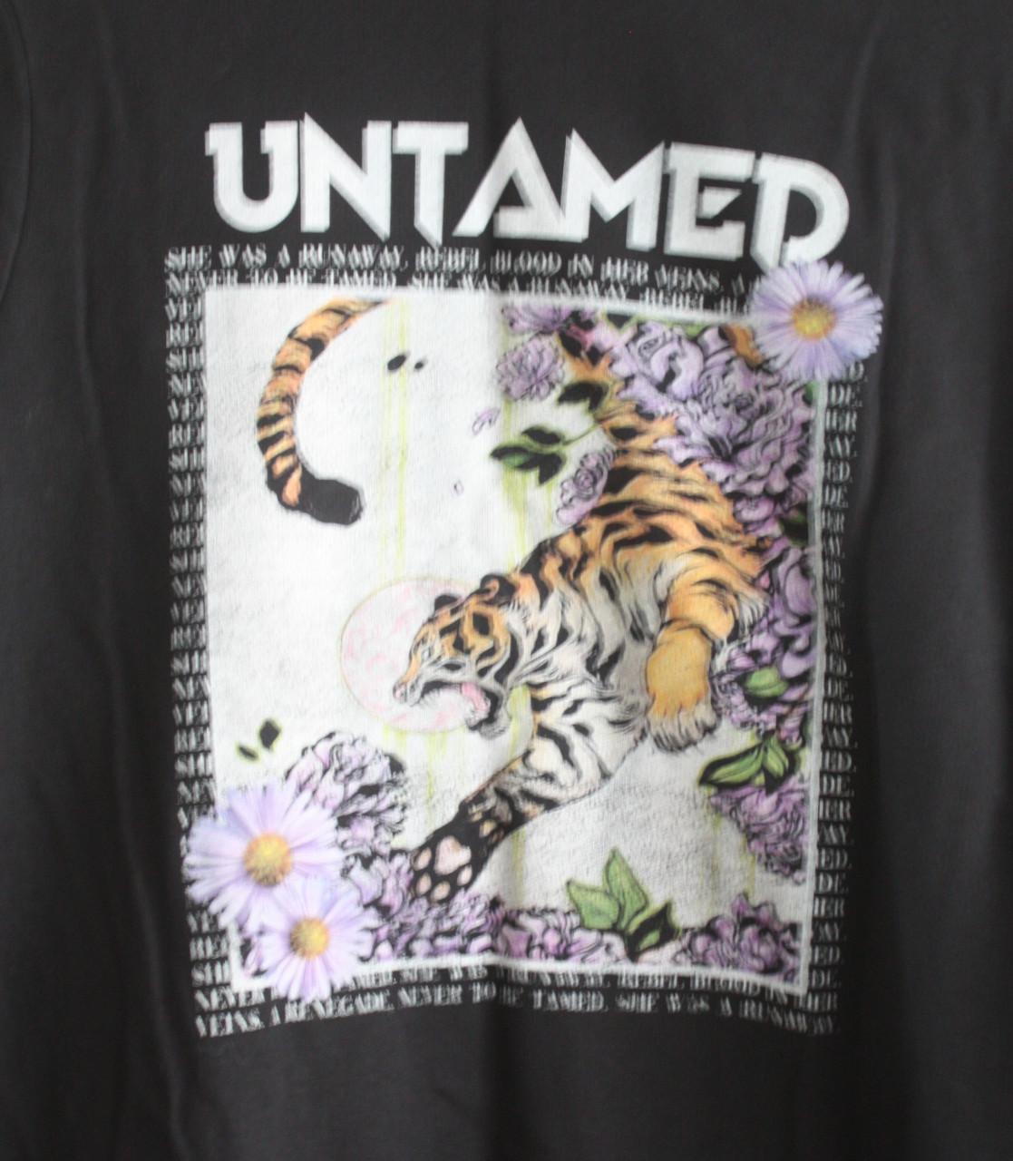 Zwarte trui met tijgerprint maat m