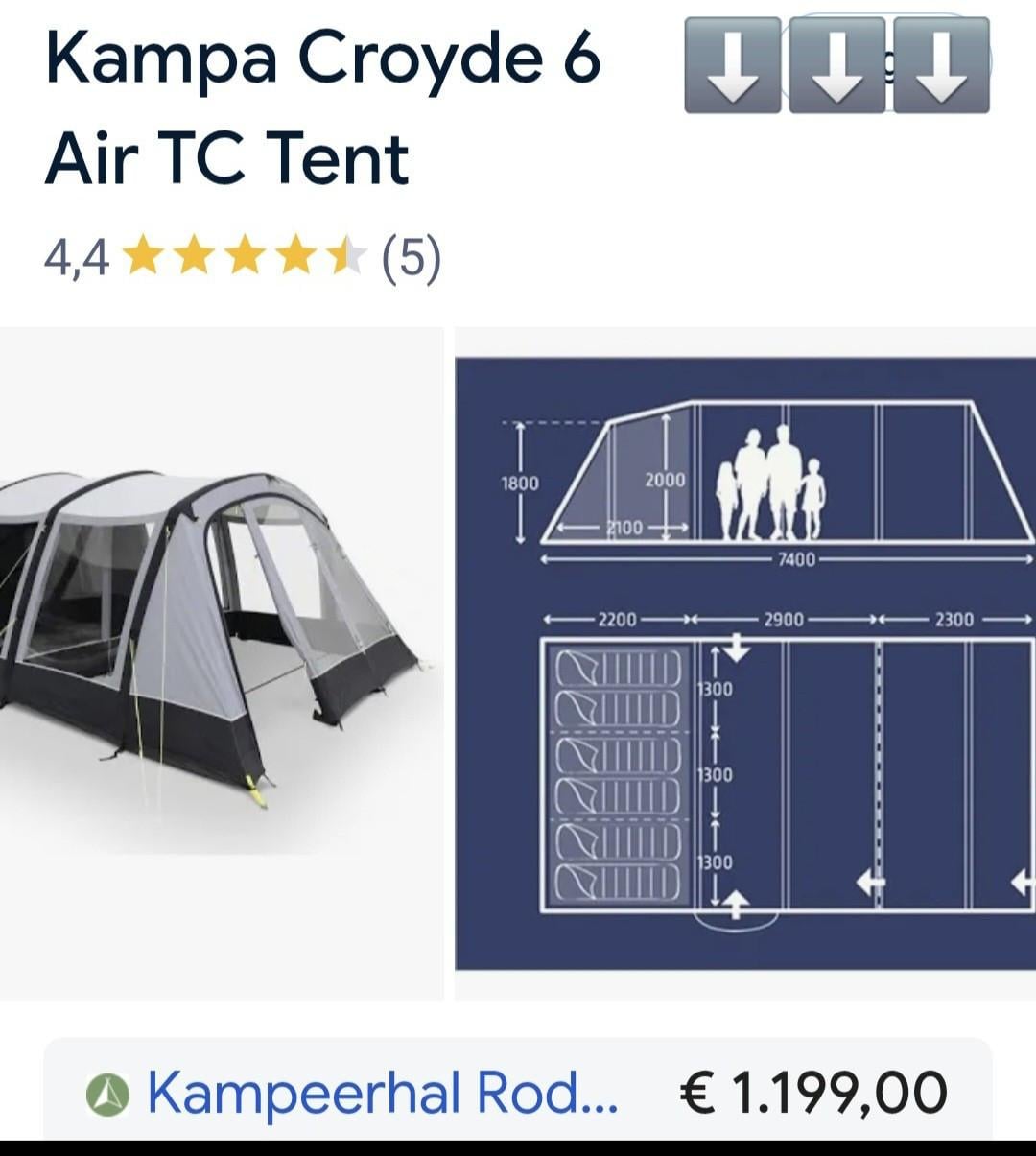 Prachtige 6 persoons Tent Z.G.A.N.