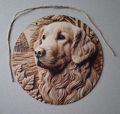 Golden Retriever Houten Bord
