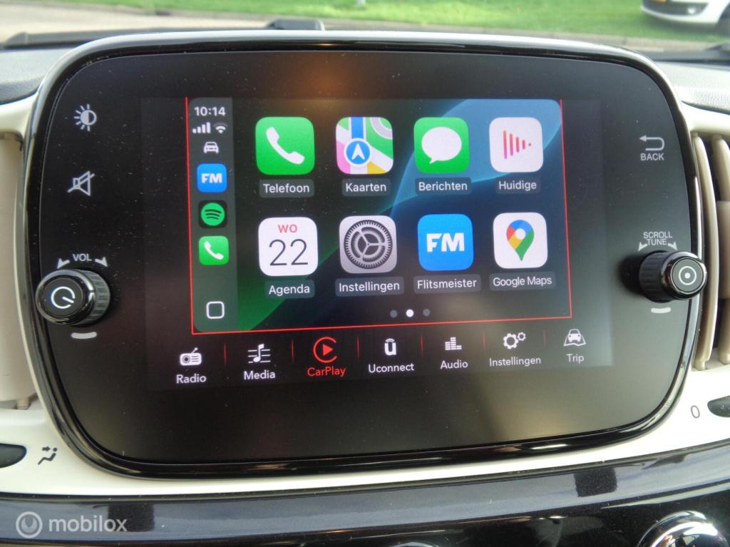 Fiat 500 1.0 hybrid lounge/big navi/carplay/dab/airco/cruise/lm velgen/1st 