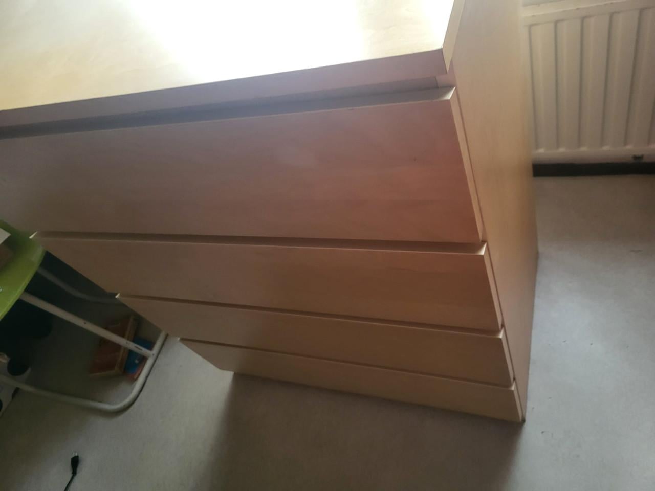 IKEA Malm ladekast 4 lades berken