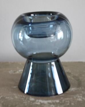 Transarant grijs blauwe vaas en kaas houder