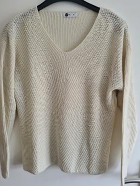 Ecru dun gebreide trui van Everme Maat M