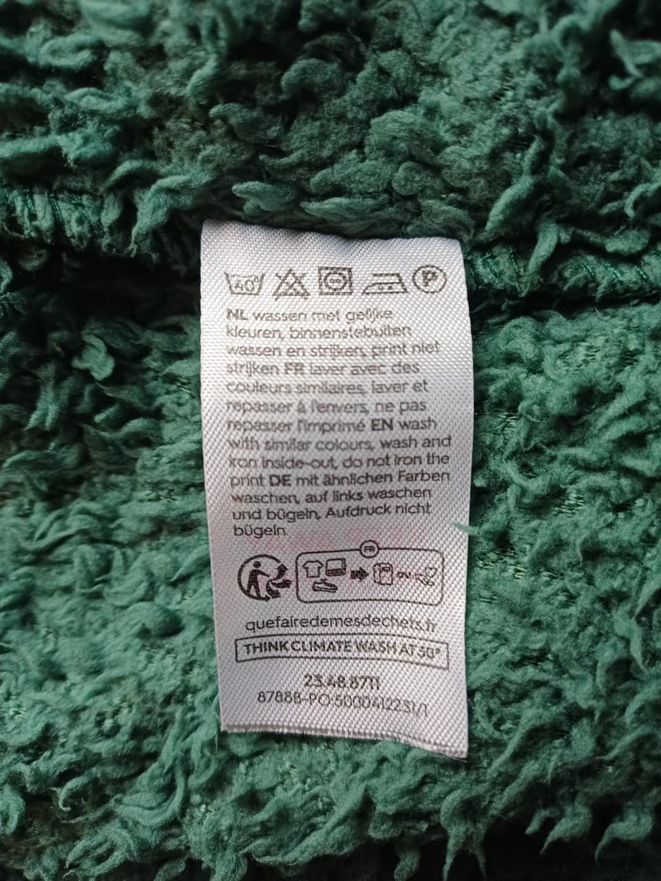 HEMA groen, fluffy vest met capuchon, maat S
