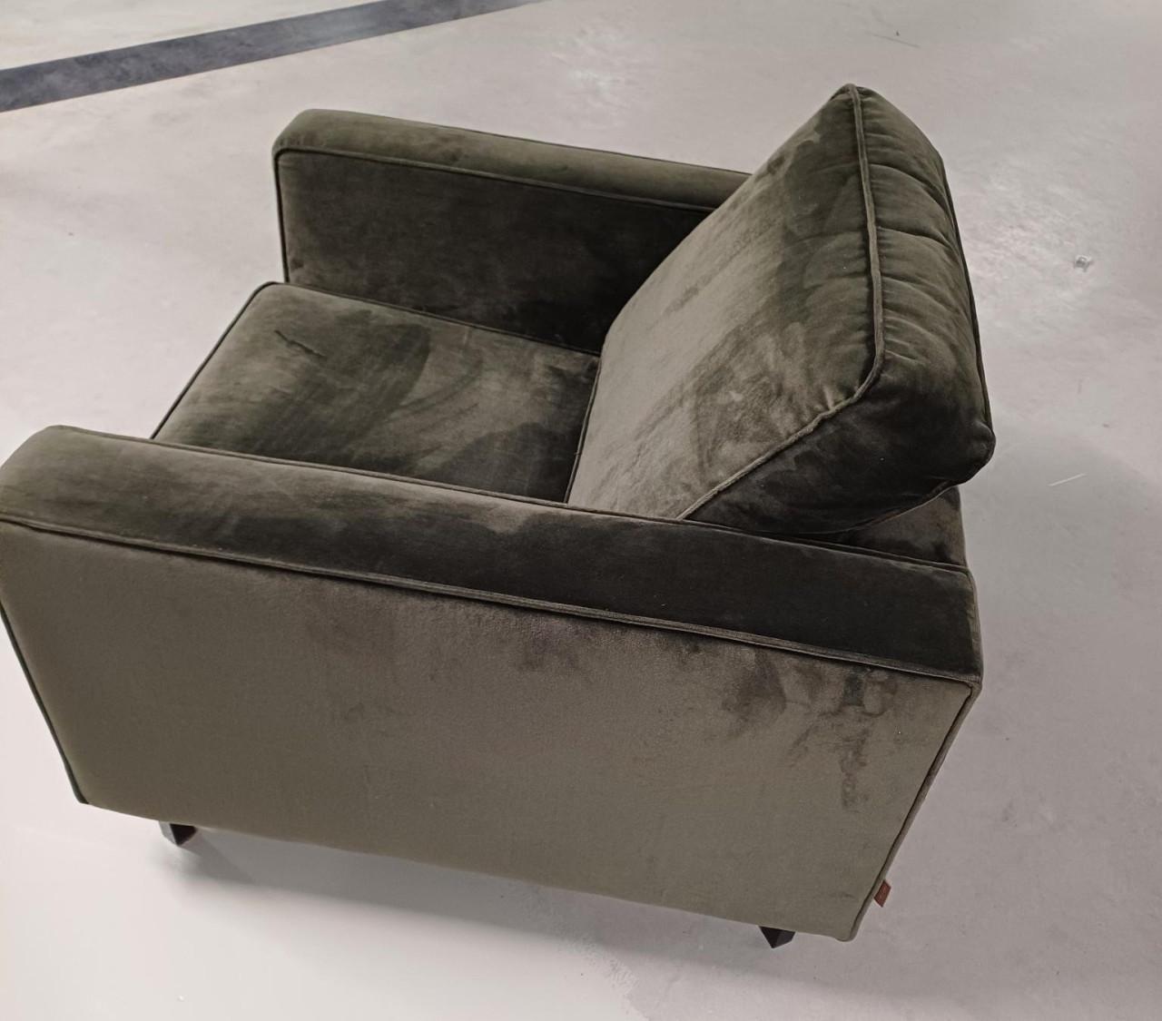 Stoel donkergroen fluweel, merk Woood Robin