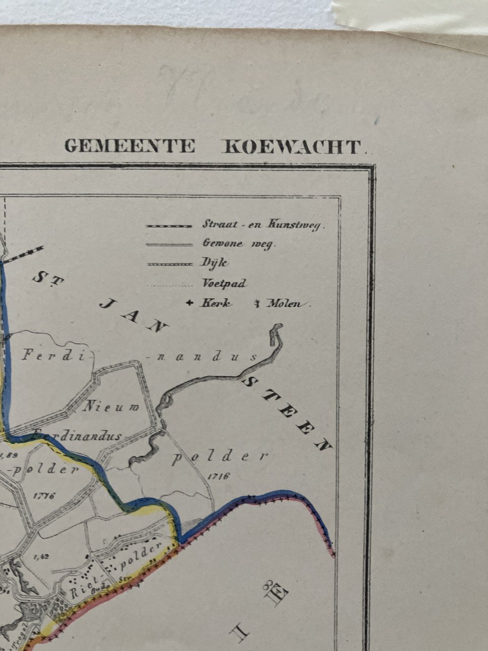 Topografische kaart gemeente Koewacht