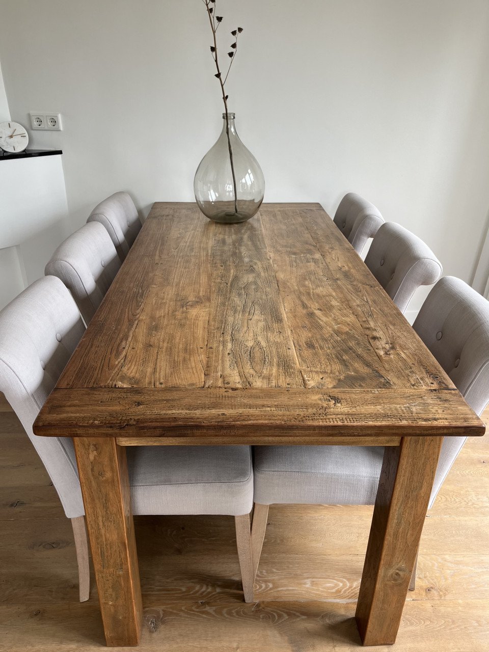 Gave houten 6- persoons eettafel