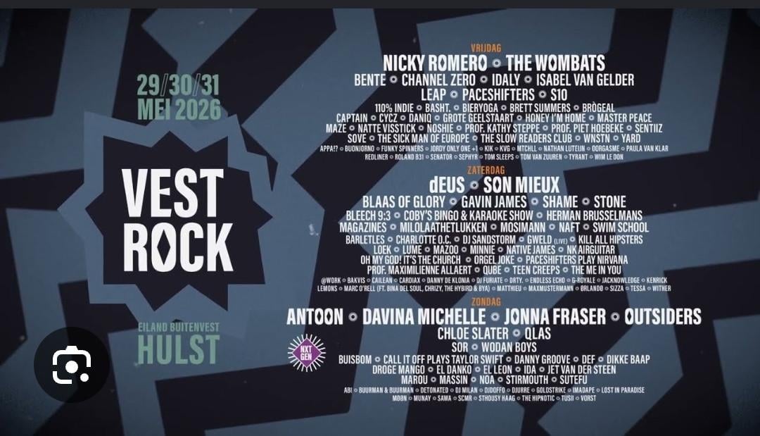 Vestrock ticket zaterdag 30 mei