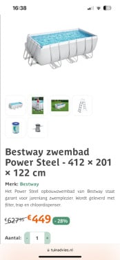 Bestway power steel zwembad