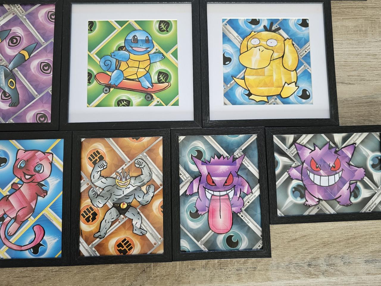 Handgemaakt pokemon figuren van energy kaarten