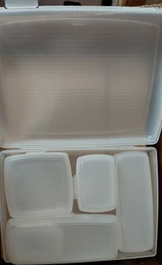 Set Witte Curver bakjes
