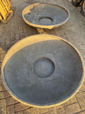Plantenbak/schaal polyester  Ø 120 cm, 2 stuks