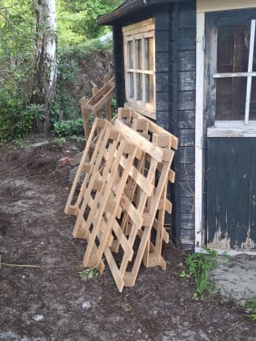 4x houten pallets
