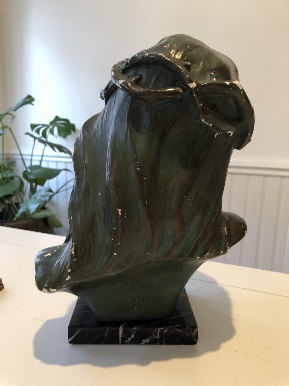 Mooi brocante heilig Jezus Christus met doornenkroon beeld