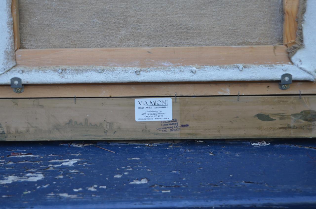 Fraai schilderij Frans J. Joosen ( Tilburg 1932 - 2021) 'Drie figuren'