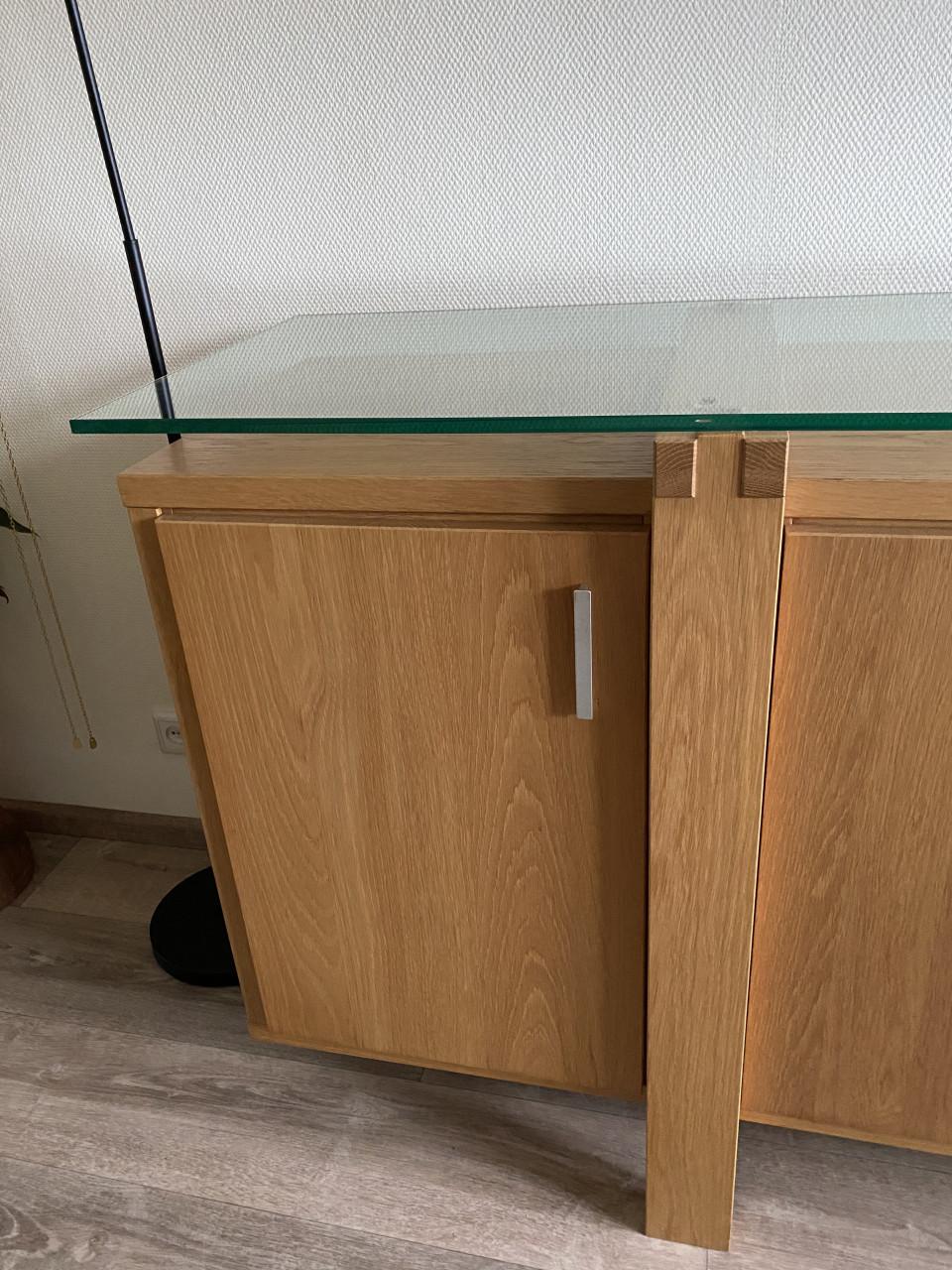 Modern massief licht eiken meubelset met bankstel te koop