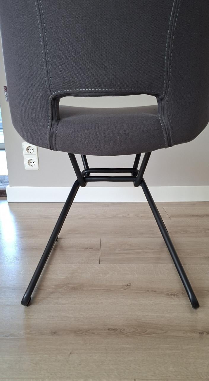6 Xooon eetkamerstoelen in antraciet  in zeer goede staat