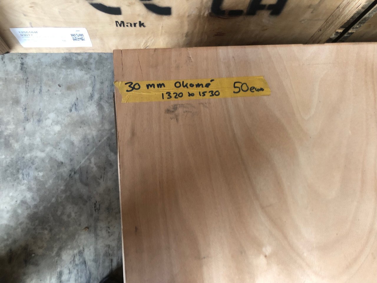 30 mm dikke wbp platen 153 x 132 v 50 euro, koffie gratis