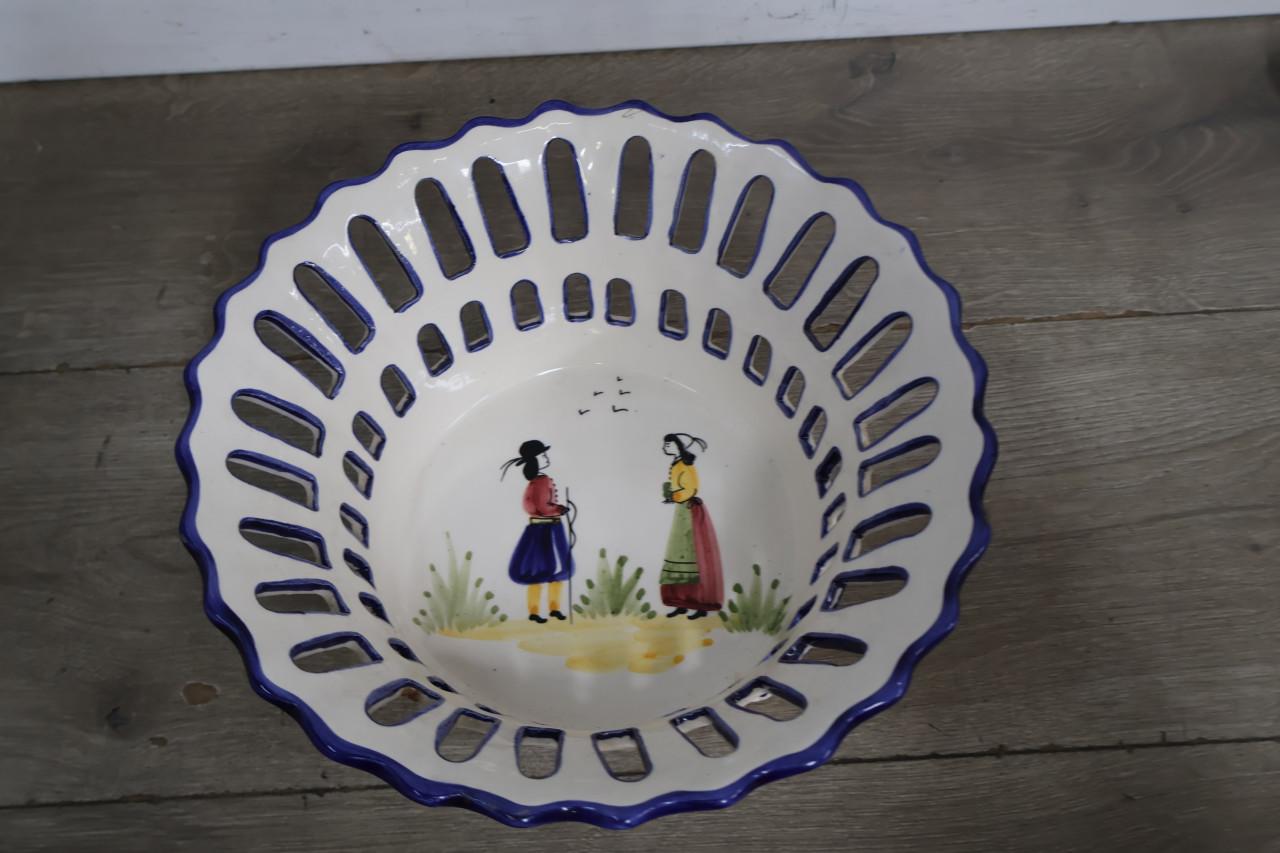 Vintage Franse schaal/mand - aardewerk