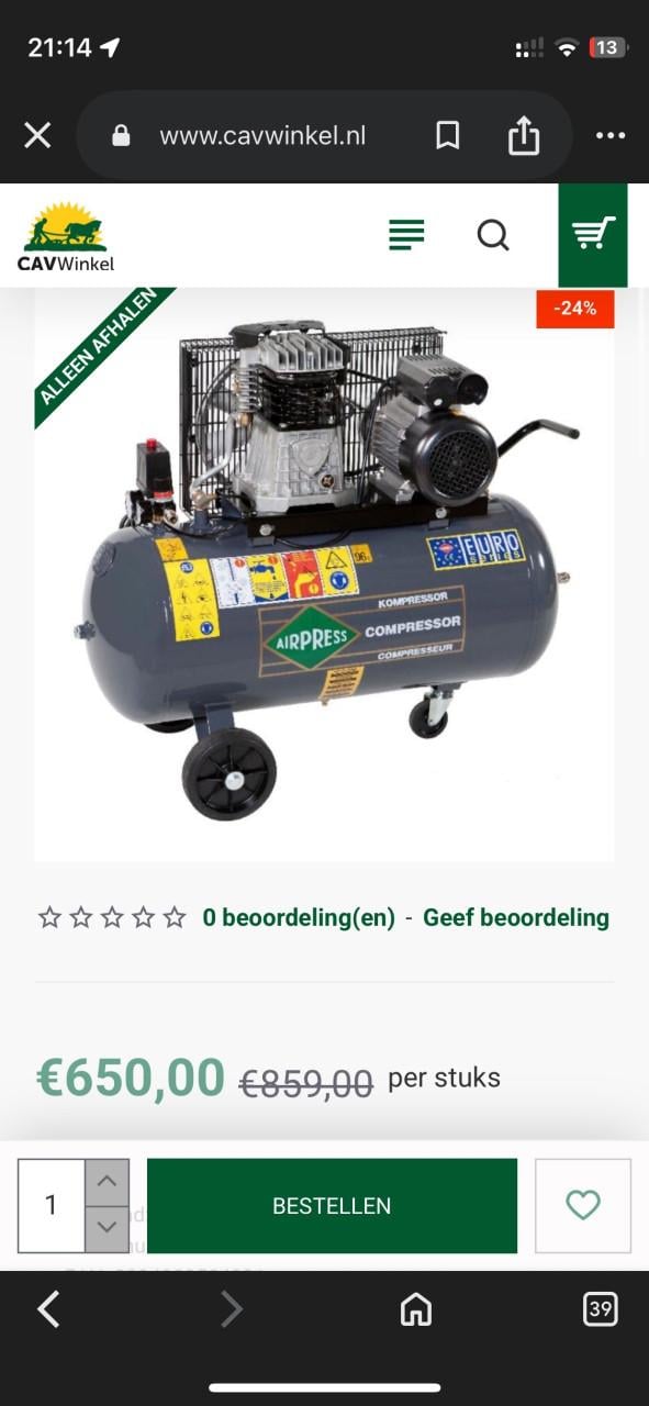 Compressor airpress HL375-100 professioneel