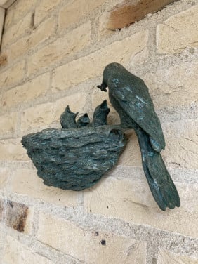 Bronzen vogelnestje