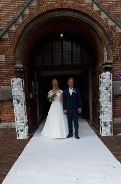 Witte loper voor bruiloft