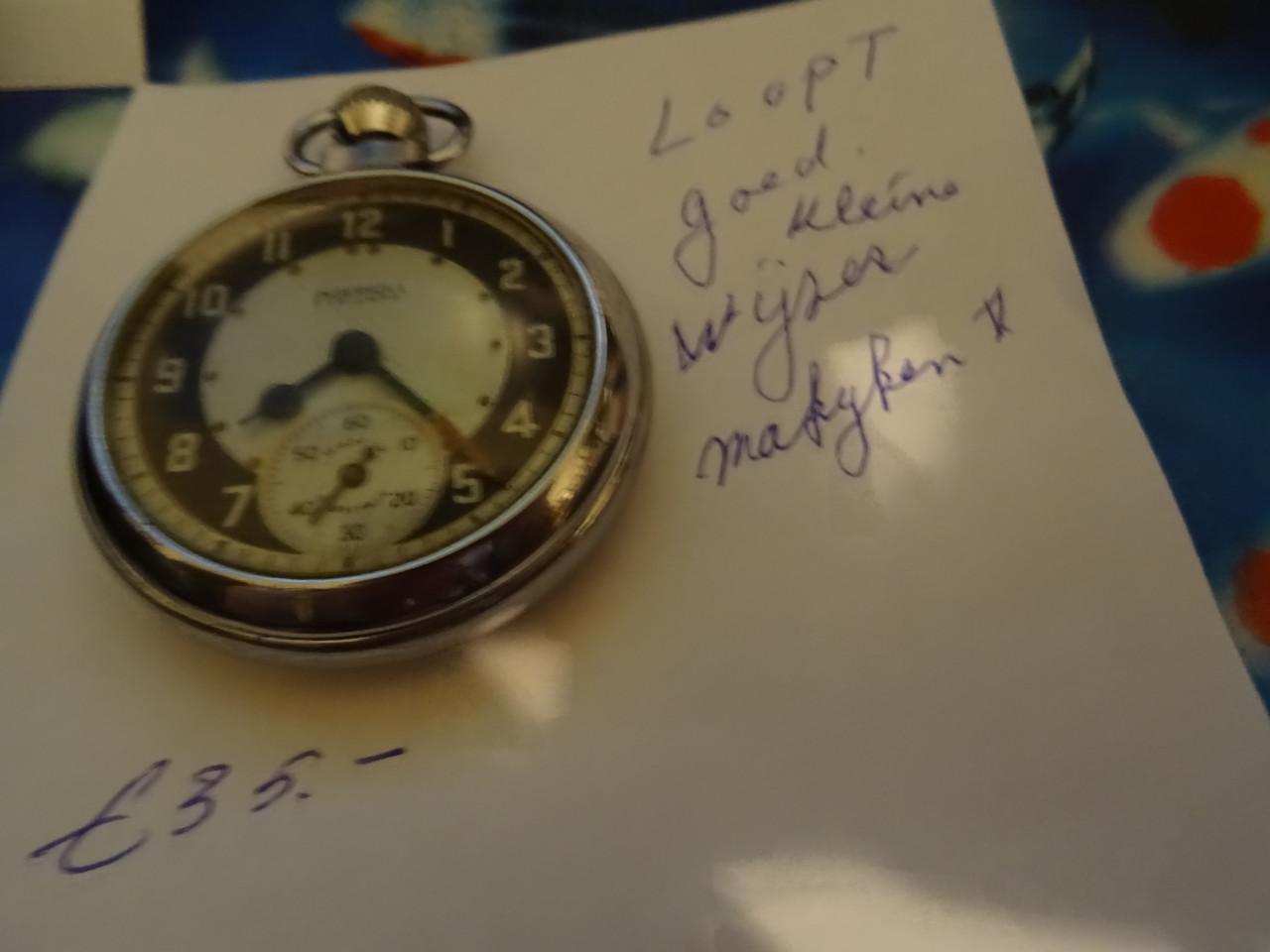 Te koop zakhorloge gebruikt loopt goed, kleine wijzer nakijken NO: 2