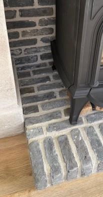 Antieke grijze paepsteentjes