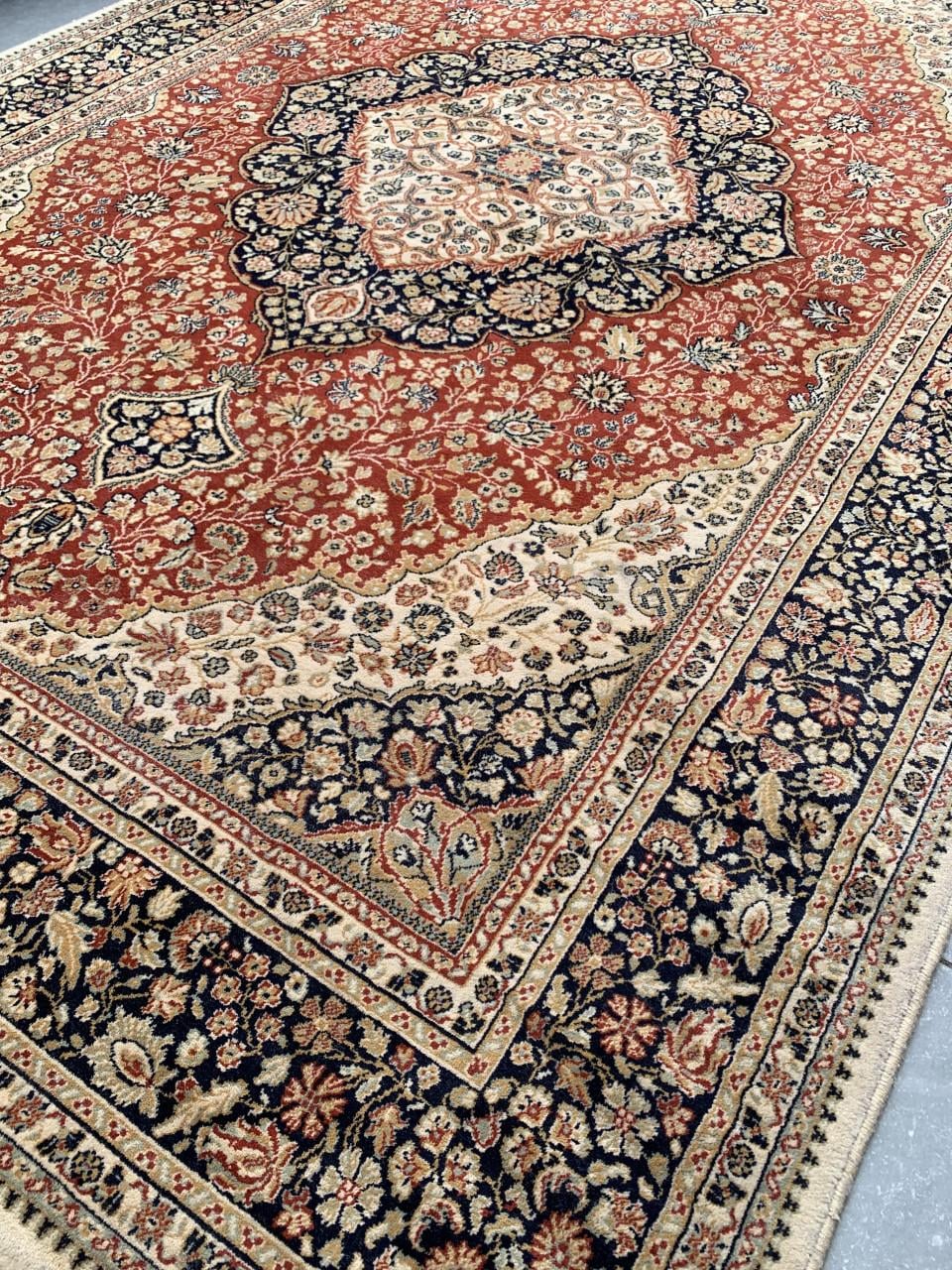 ✨Prachtig Sfeervol Oranje Vintage Vloerkleed Zuiver Scheerwol ✨