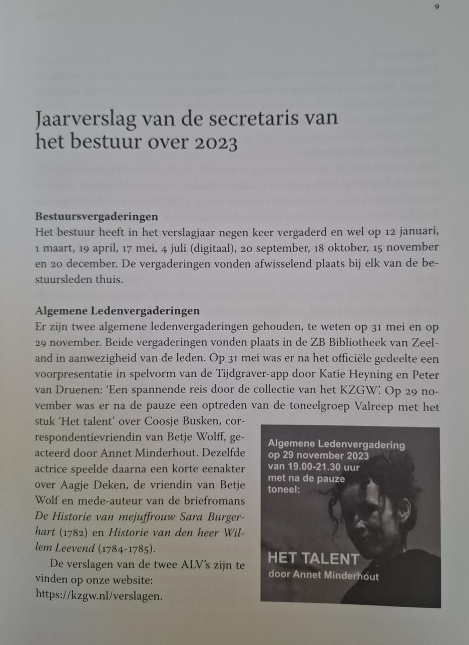Archief 2024, door Henk Nellen. Kon. Zeeuwsch Genootsch. der Wetenschappen