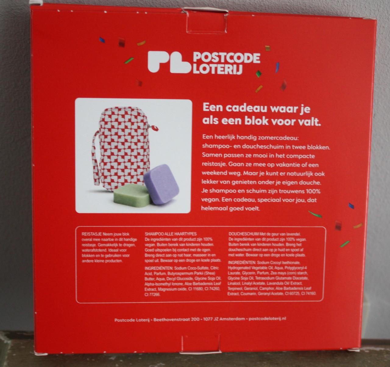 Postcode loterij hema- reistasje met 2 zeepjes nieuw
