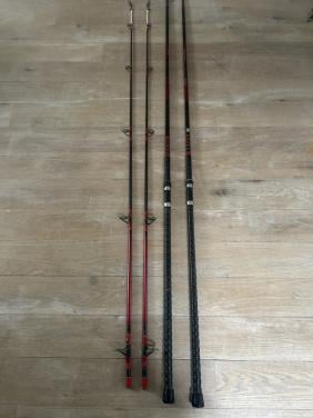 Te koop 2x Shakespeare fanatic speciaal Carbon kevler beachcaster zeehengel