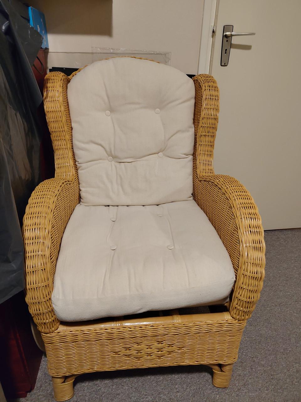 Vintage rieten stoel