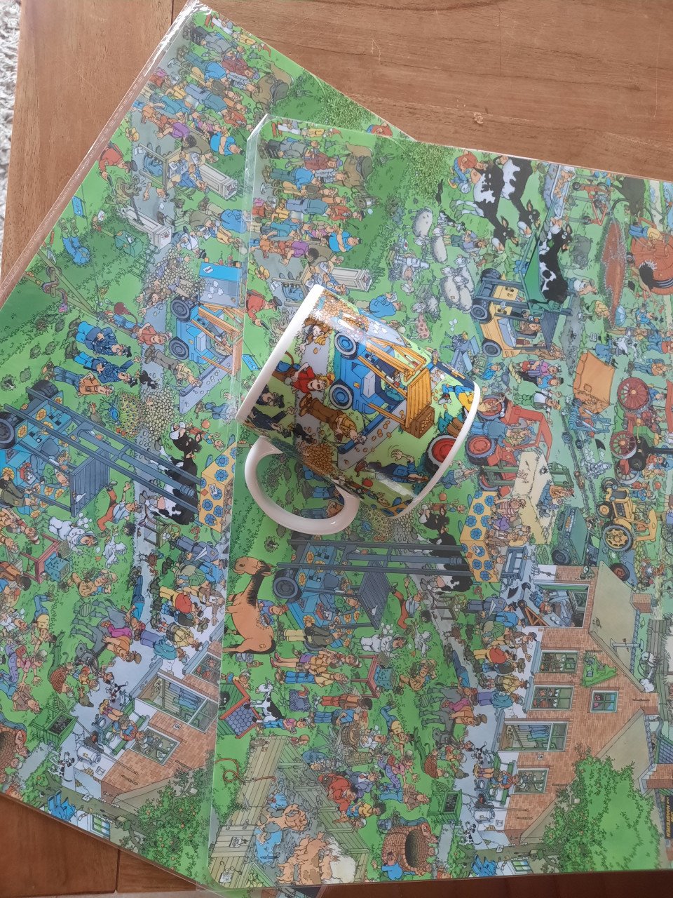 Jan van haasteren placemats (2 st) en mok. NIEUW