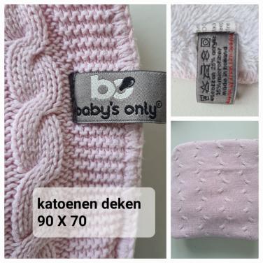 Roze katoen gebreide deken van Baby's Only 90X70