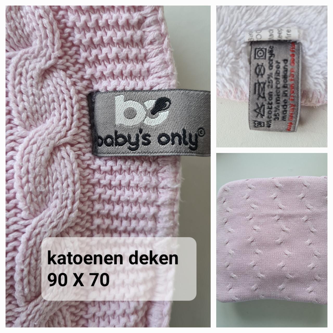 Roze katoen gebreide deken van Baby's Only 90X70
