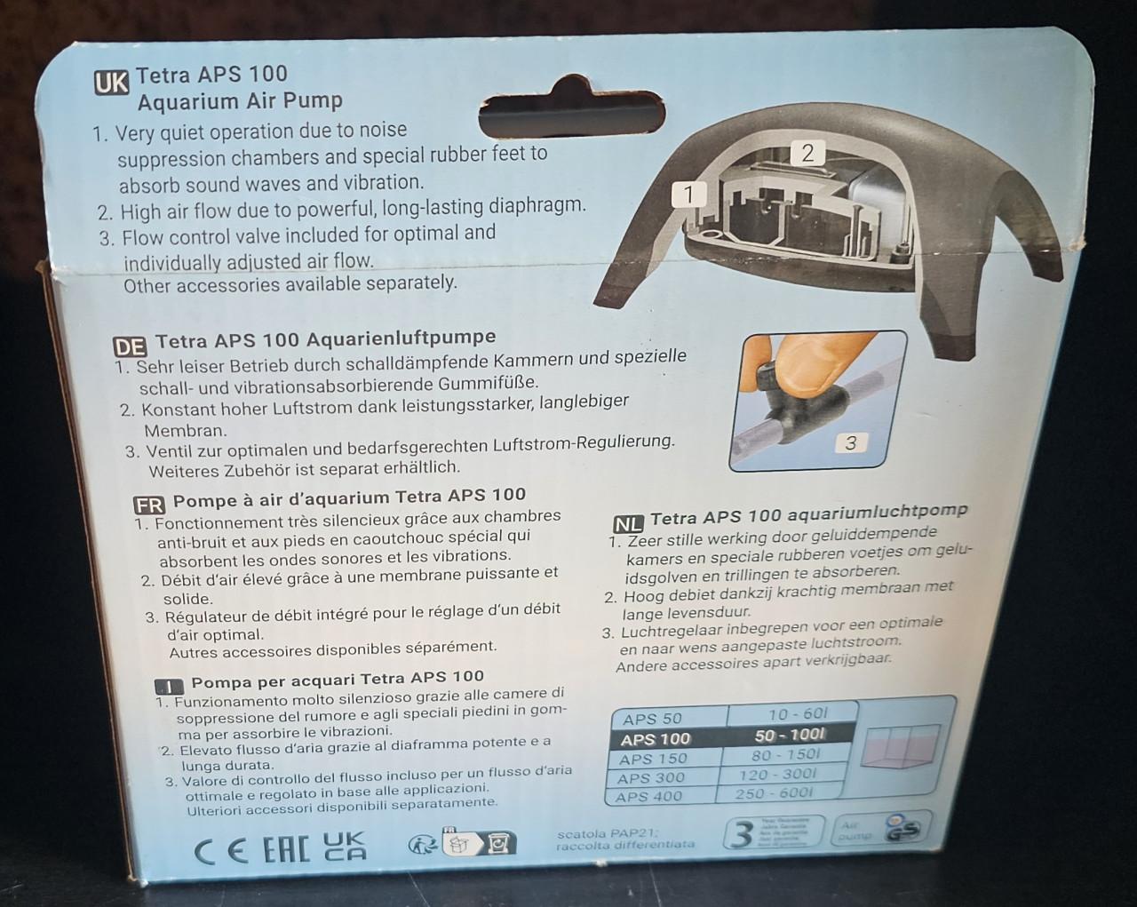 Tetra 100 luchtpompje