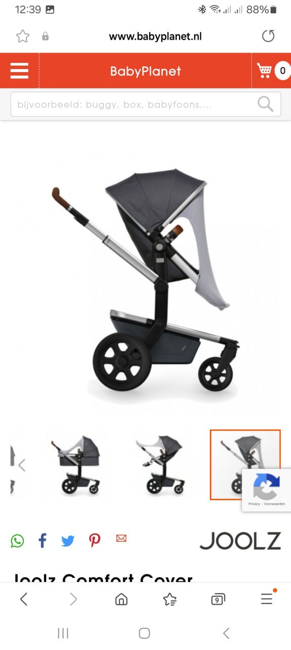 Zonnedoek voor joolz kinderwagen