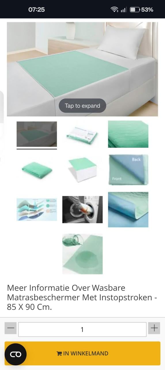 Incontinentie onderleggers wasbaar