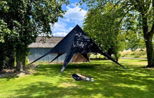 Partytent - Waterdichte stertent, doorsnede 13,6 meter