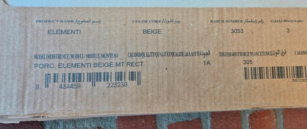 Spaanse Beige porseleinen wandtegels, 60x120cm