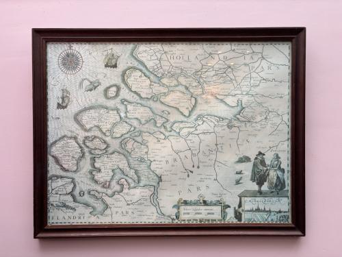 Antieke Kaart Graafschap Zeeland watermerk Van Gelder Zonen