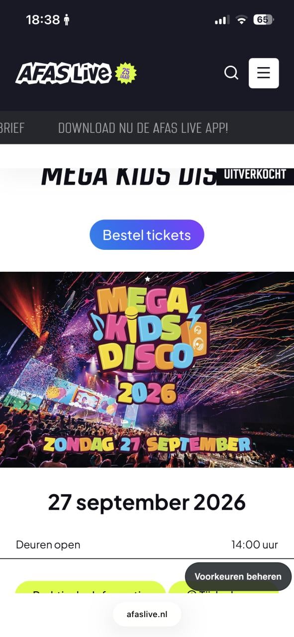 Tickets mega kids disco