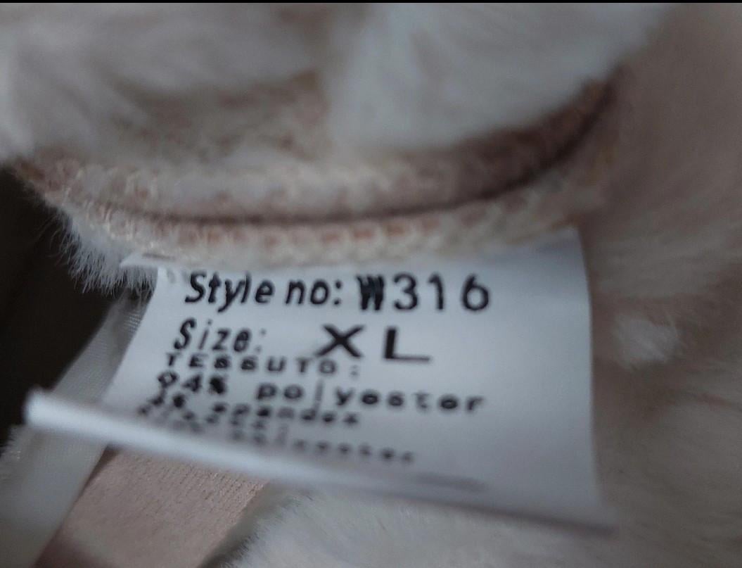 Nieuwe beige dames  pilotenjack mt xl met imitatiebont