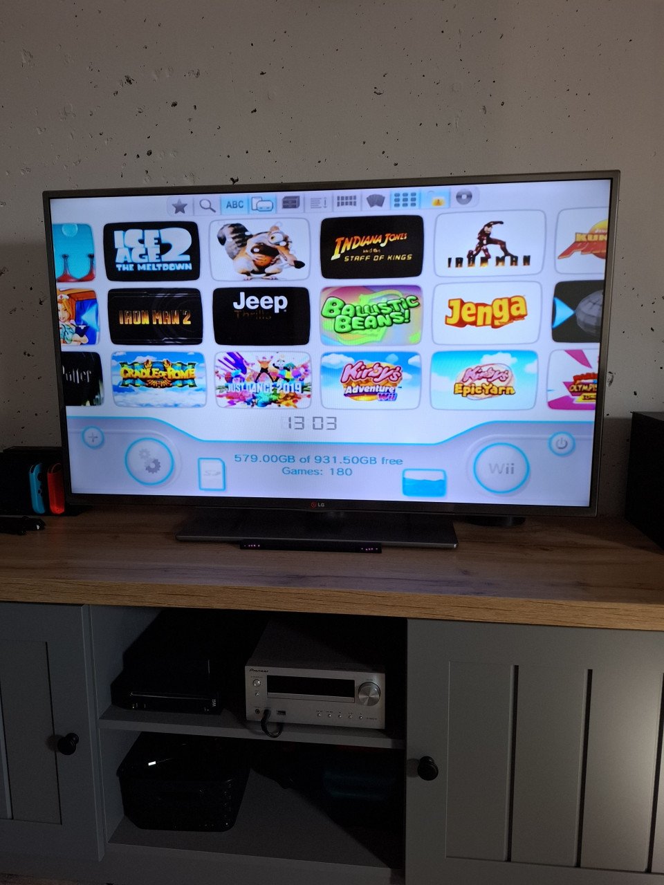 Wii gesoftmod met HD (1tb), 180 games