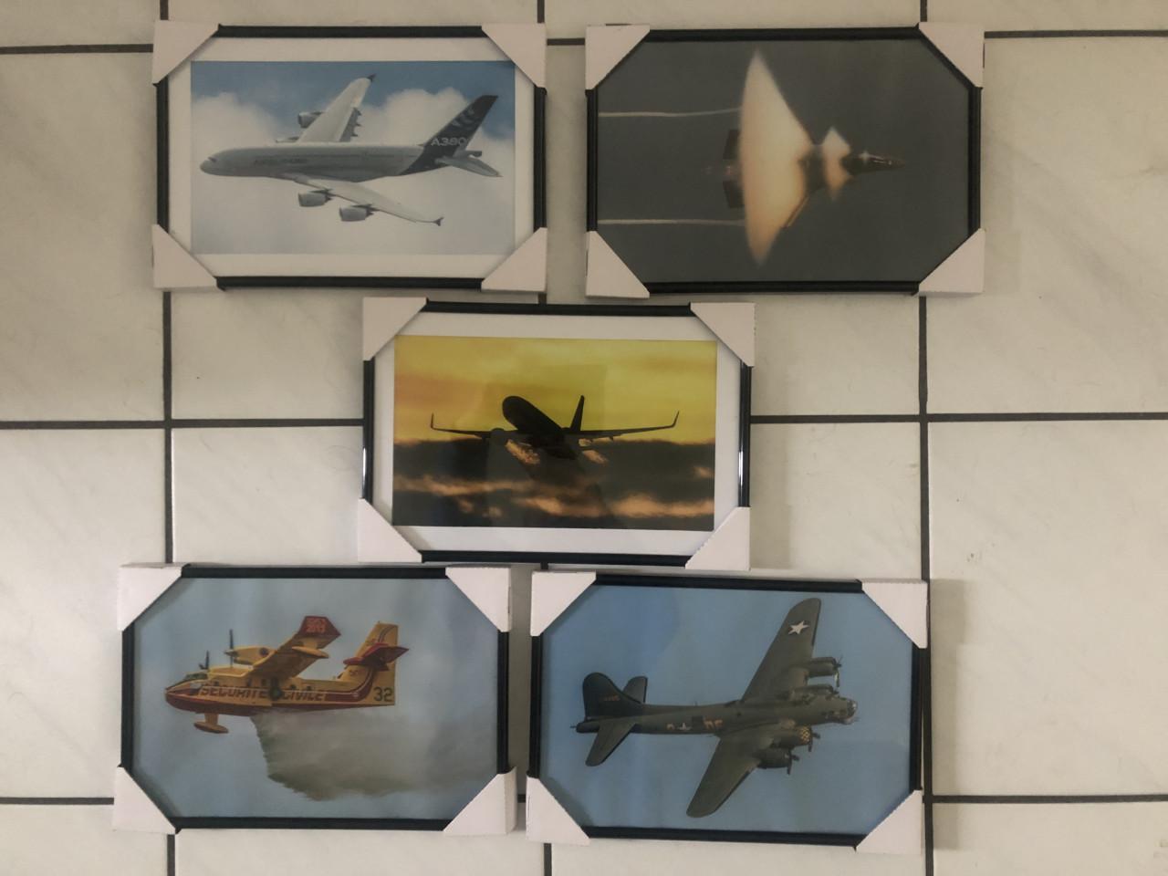 5x vliegtuig fotolijsten