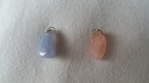 2 edelstenen kettinghanger