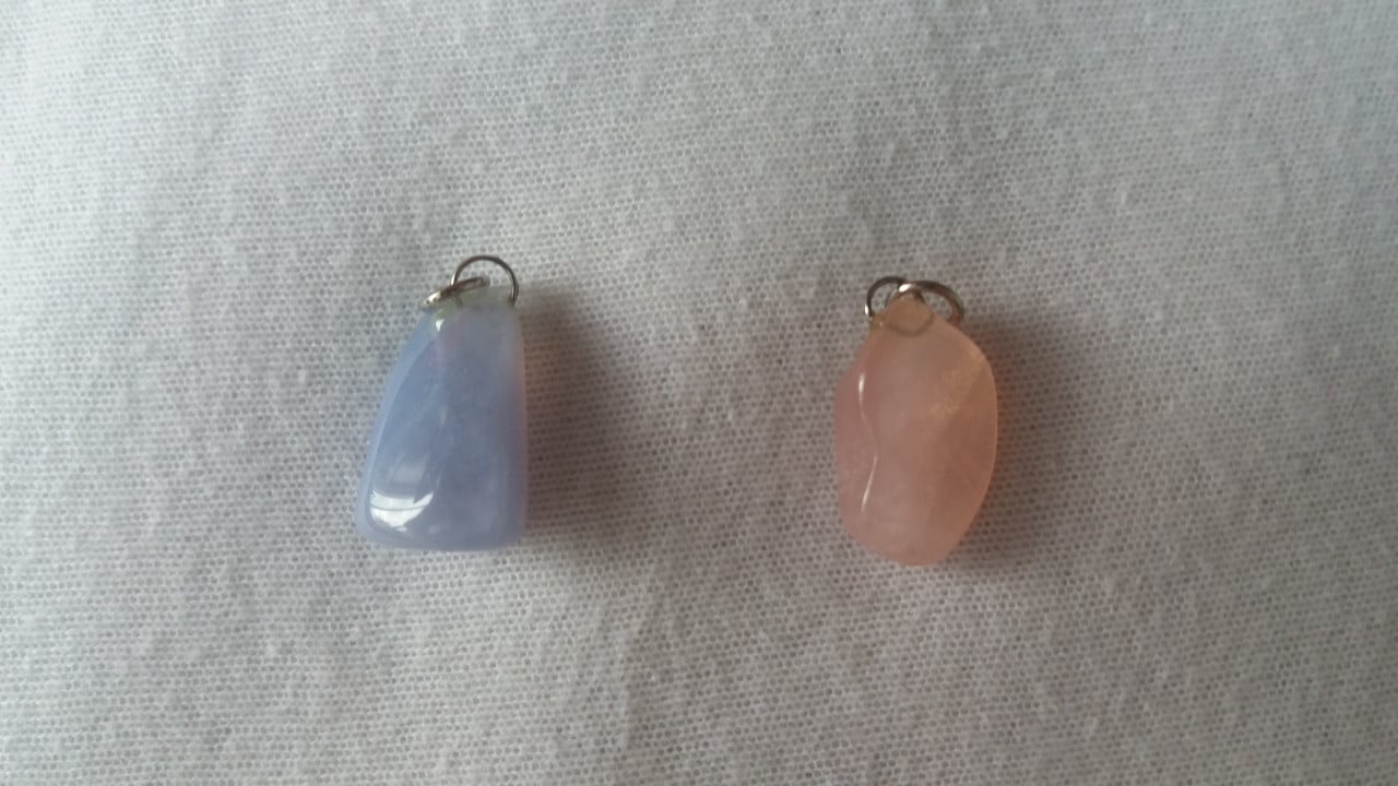 2 edelstenen kettinghanger