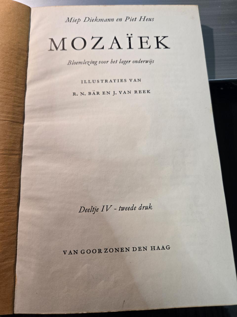 Boek: Mozaïek 4 Bloemlezing voor het lager onderwijs.